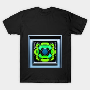 Green Flower Cathedral Style | AI Generated Design by @remlorart T-Shirt